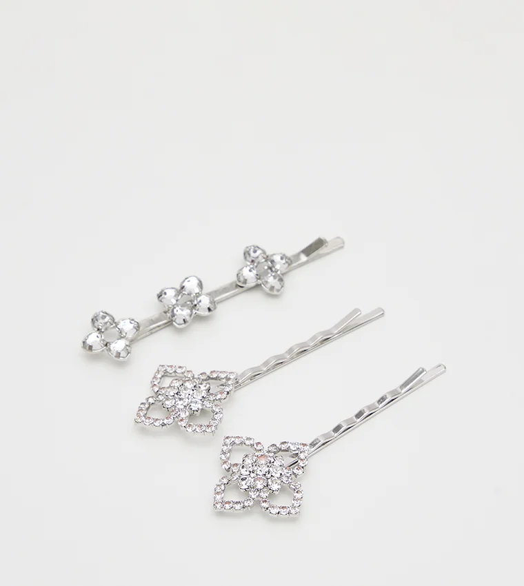 ALDO FOILLAN Stone Embellished Hair Clips